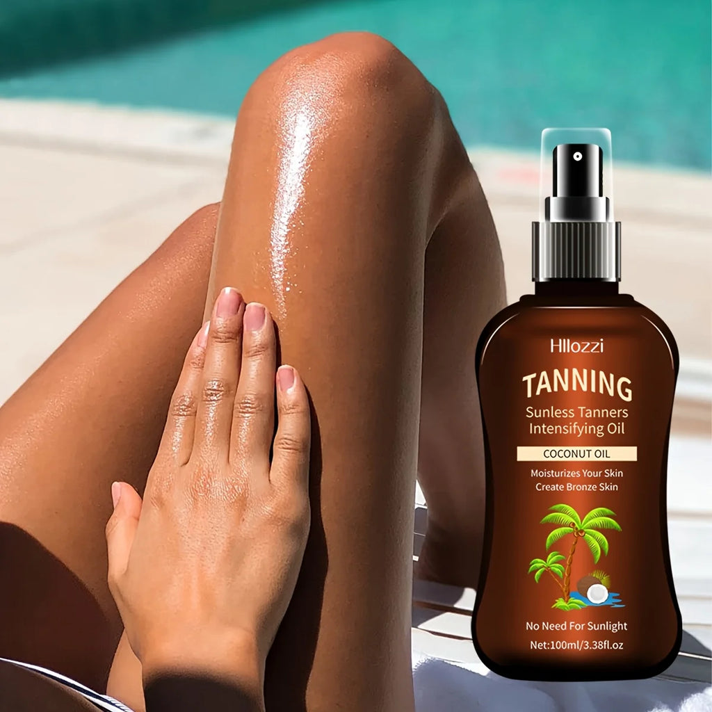 100 ml/3.38fl.oz huile de bronzage de noix de coco bronzants sans soleil huile intensifiante bronzants sans soleil 100 ml/3.38fl.oz nouveaux produits d'été