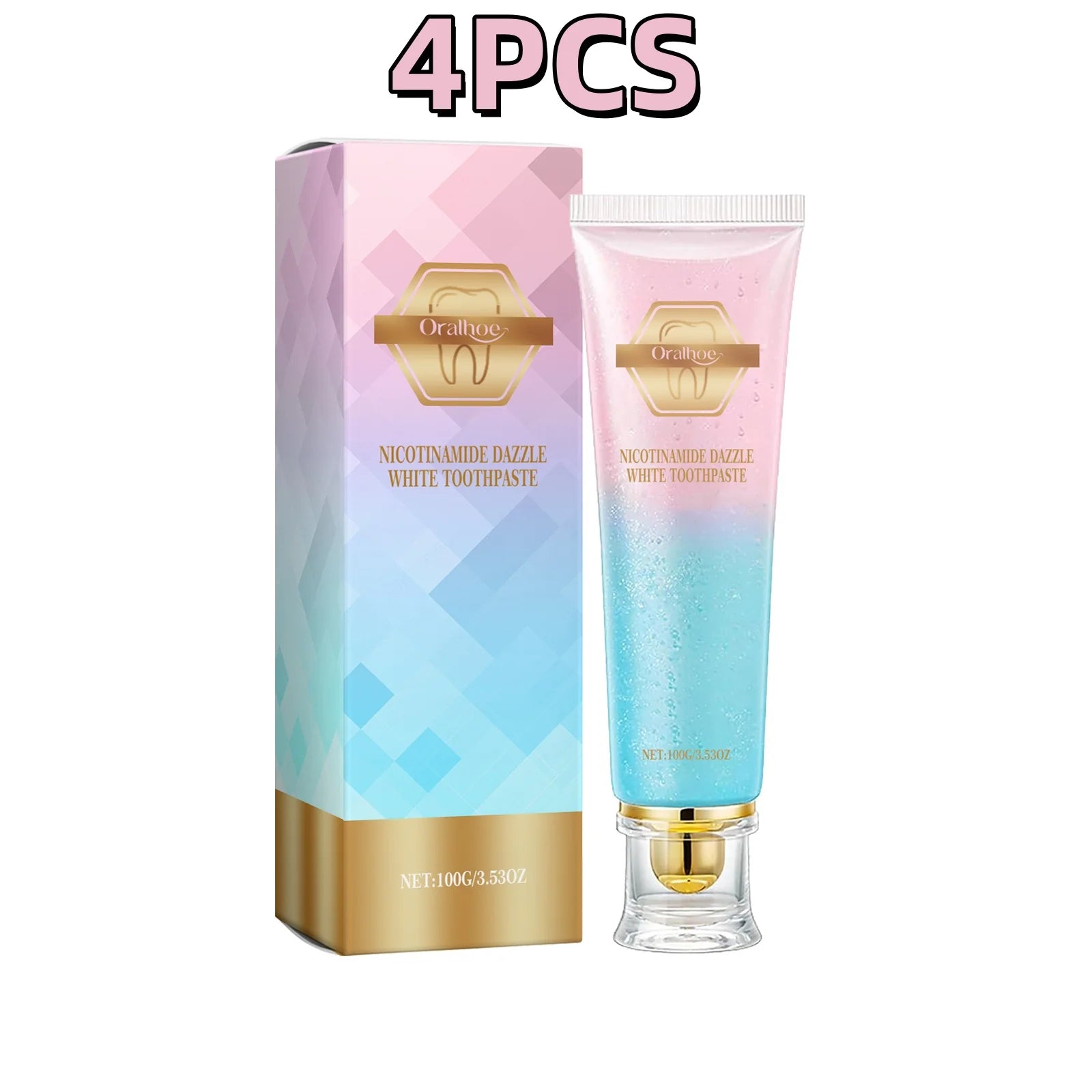 Oralhoe 100g Niacinamide dentifrice blanchissant éclaircir les dents nettoie les dents les tache bouche haleine fraîche hygiène buccale dentifrice blanchissant