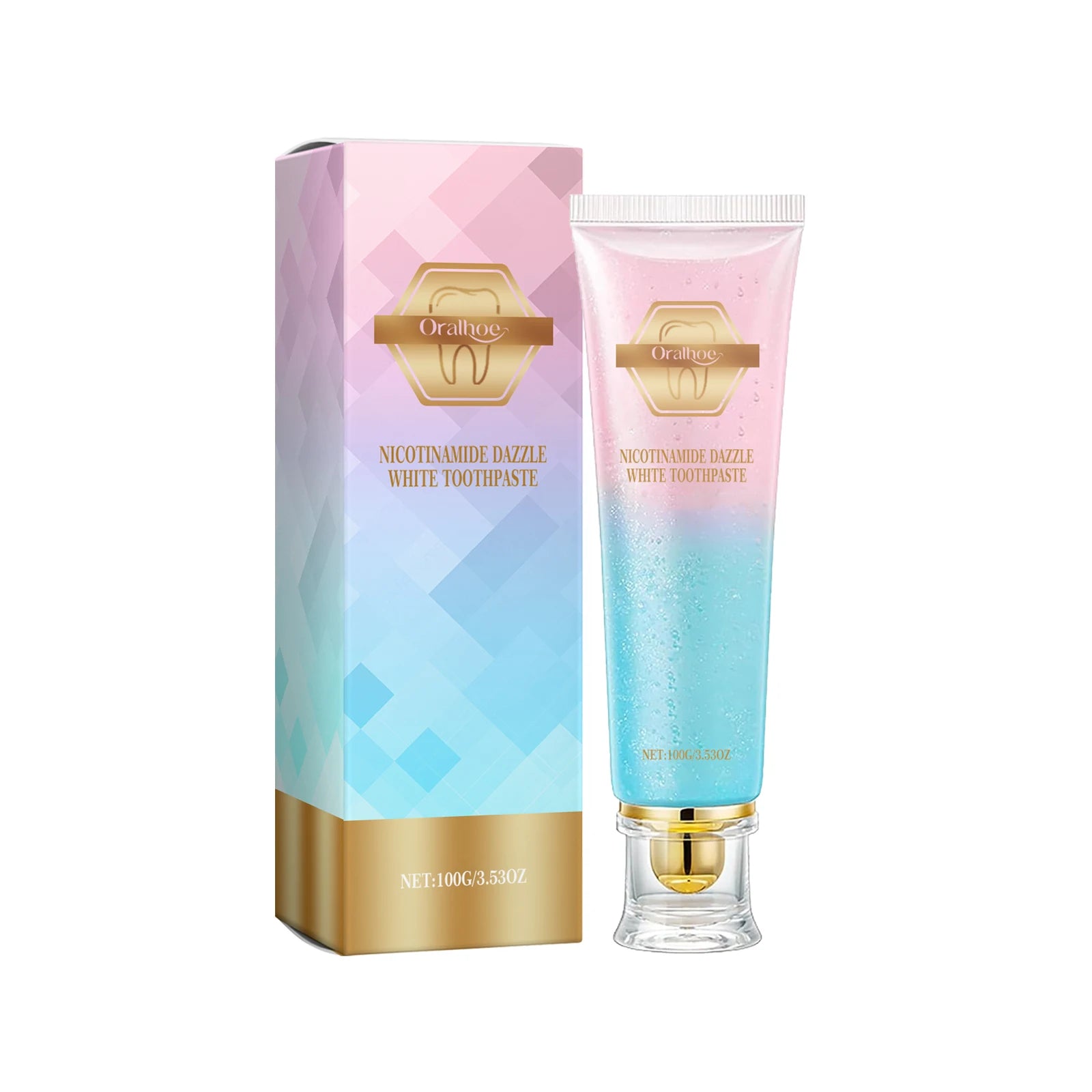 Oralhoe 100g Niacinamide dentifrice blanchissant éclaircir les dents nettoie les dents les tache bouche haleine fraîche hygiène buccale dentifrice blanchissant