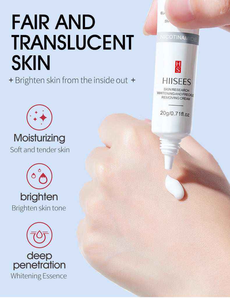 Crème pour le visage Blanchiment des taches de rousseur Éliminer la crème pour le visage Éliminer le noir, le mélasma Taches sombres Dépôts d’acné VE Nourrir Éclaircir les soins de la peau