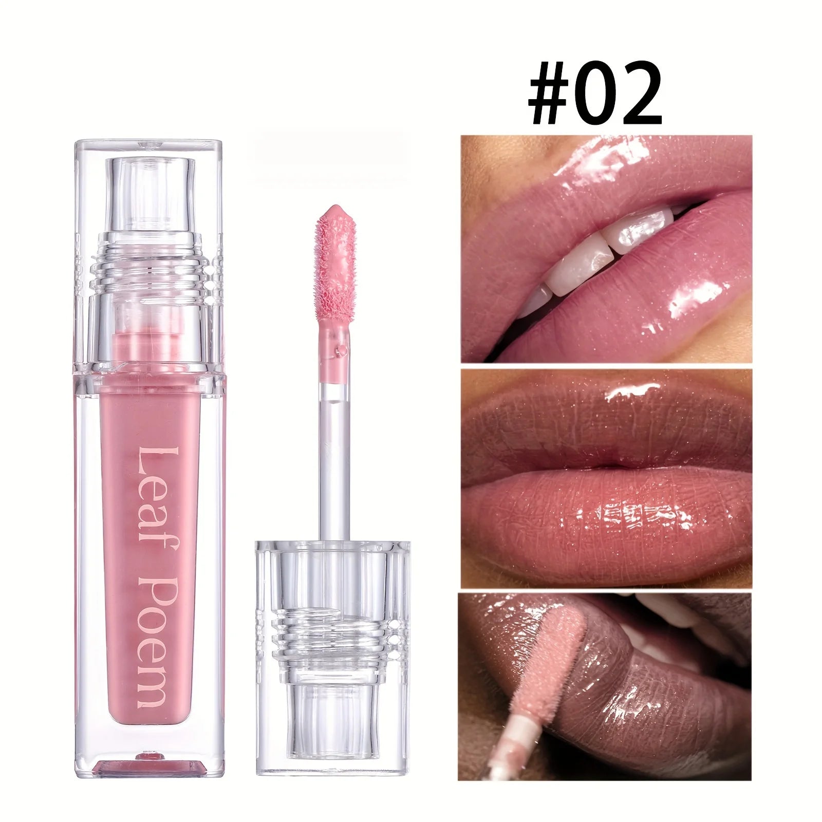 Huile à lèvres hydratante Crystal - Brillant repulpant et hydratant avec des nuances teintées pour tous les types de peau