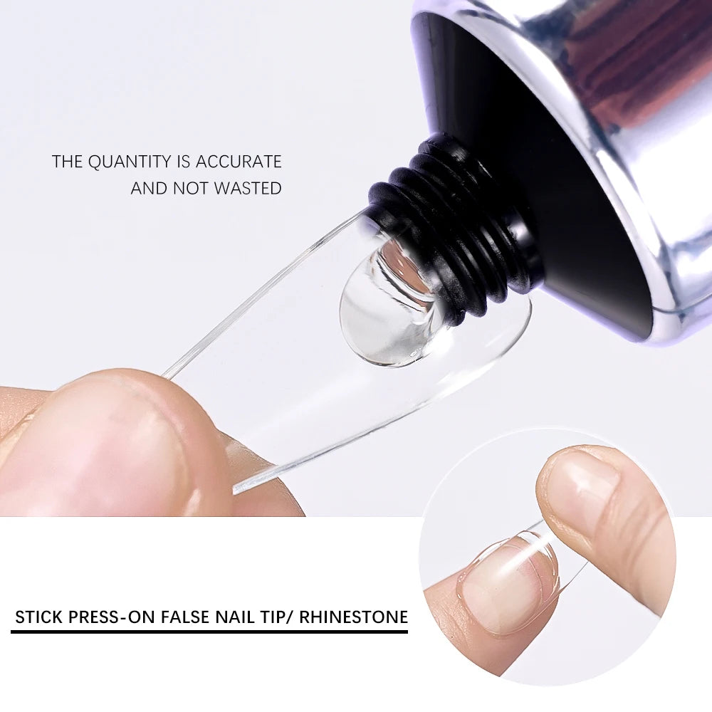 Gel d’extension d’ongles adhésif fort Tremper UV transparent Embouts d’ongles LED/Rhinestone Gel 30g Solid Patch Easy Stick Nail