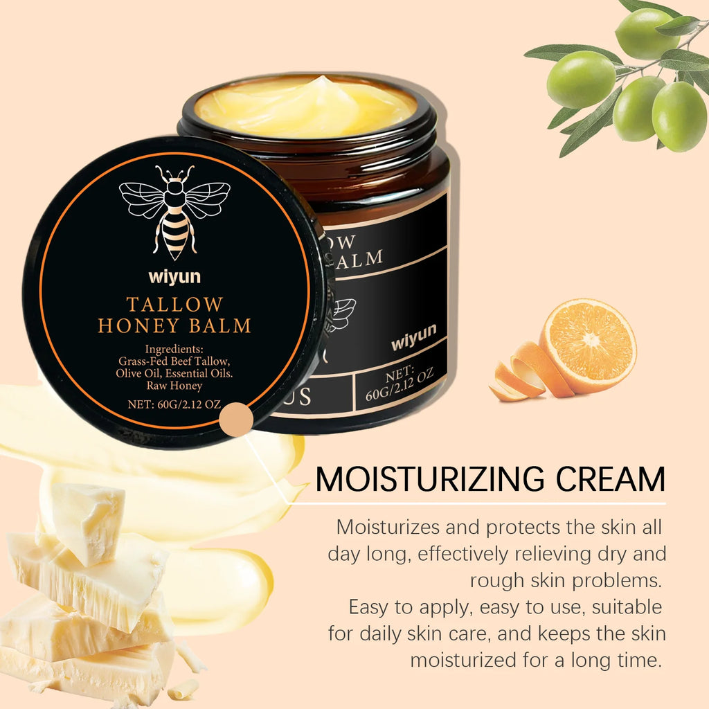 Crème au miel de suif Glow Hydratant pour la peau Améliorer l’élasticité Blanchiment doux Améliorer la matité Raffermissant Visage Corps Hydratant Lotion