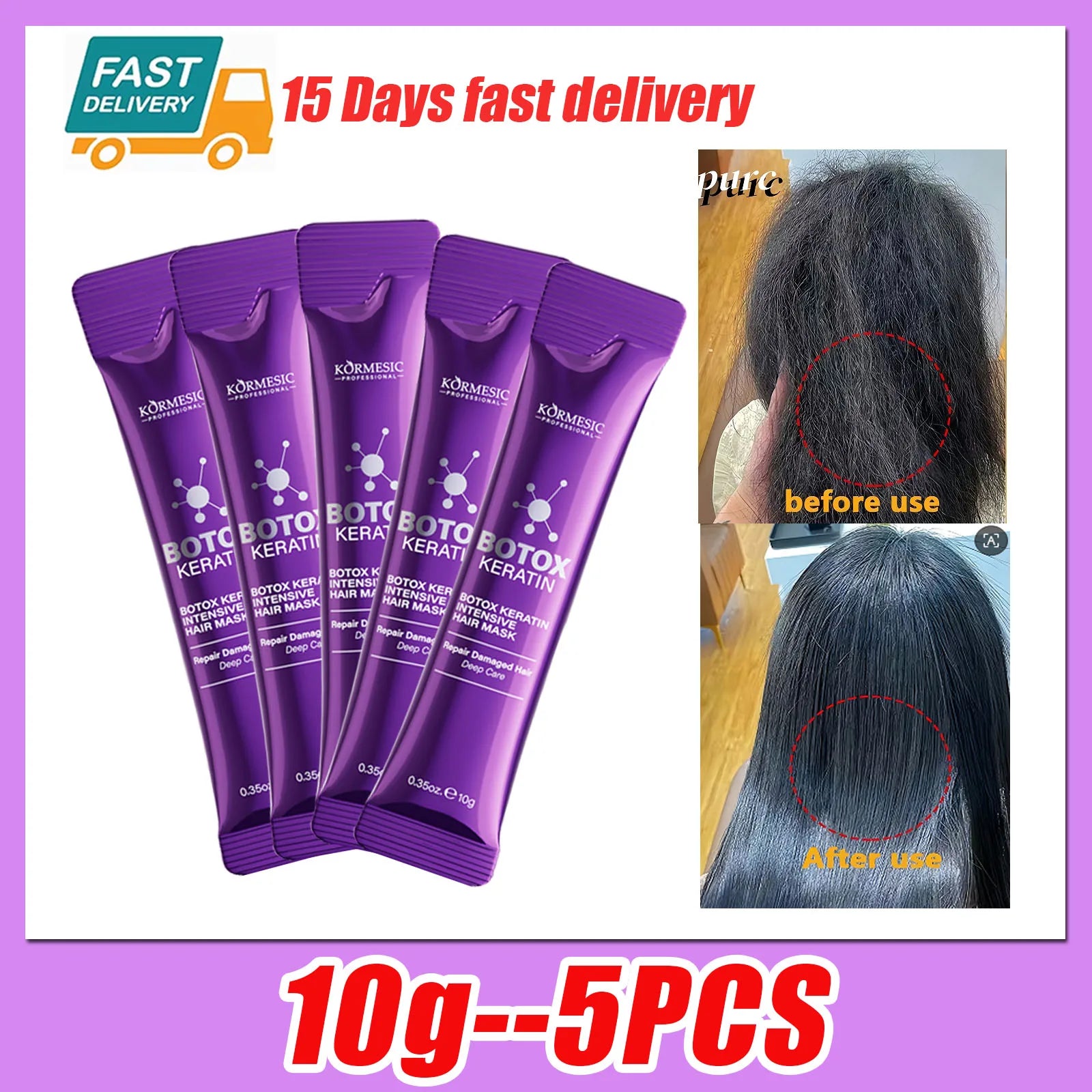 Masque capillaire à la kératine magique 5 secondes Réparation Cheveux crépus abîmés Doux Lisse Brillant Nutrition Hydrater en profondeur Soins capillaires nourrissants