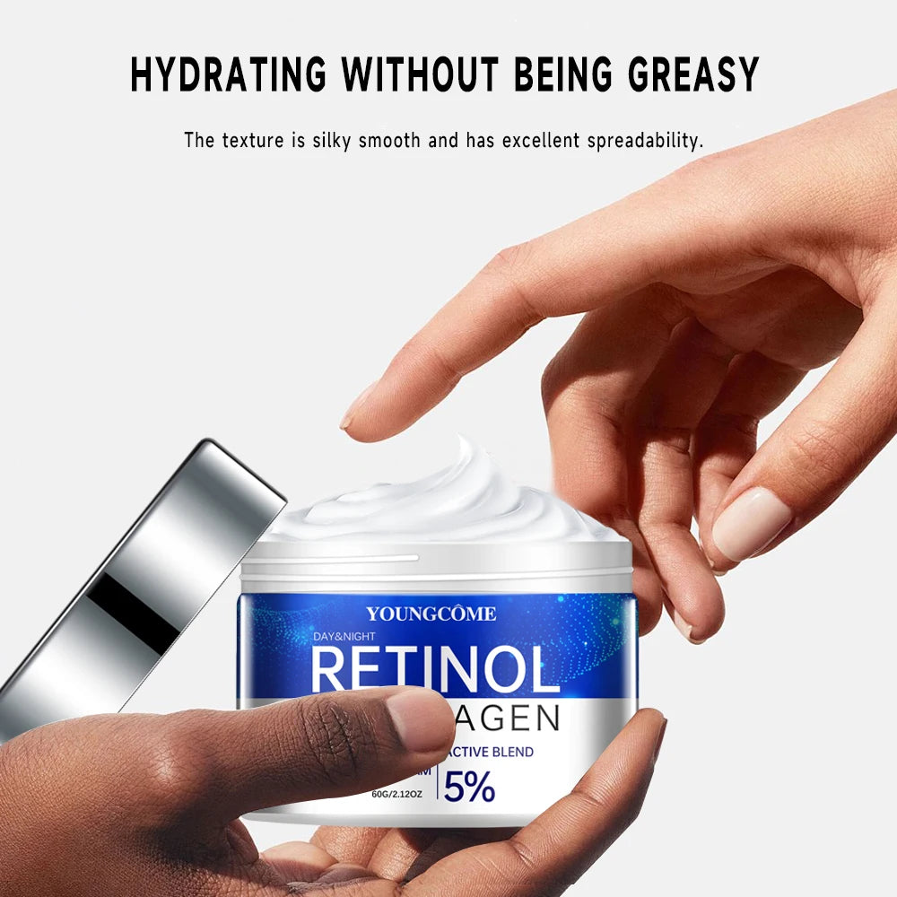 Ensemble d'essence de crème pour le visage au rétinol, verrouille dans l'humidité, répare la peau, lisse les rides, augmente l'élasticité pour la peau plus jeune et plus saine