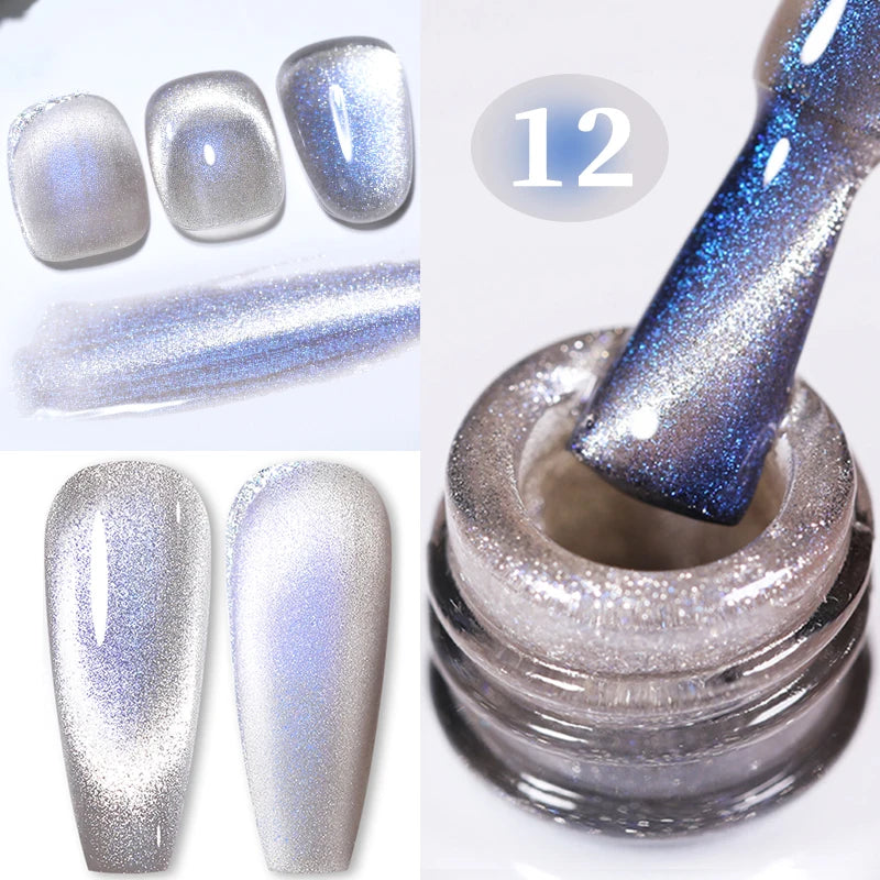 BORN PRETTY 10ml Gold Water Light Cat Magnetic Gel Polish Spaking Glitter Crystal Black Soak Off UV LED Vernis Manucure
