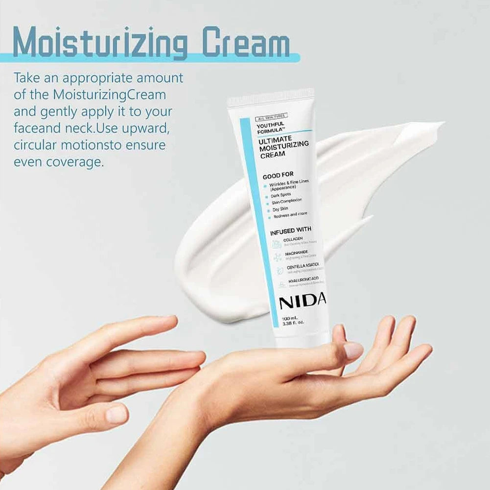 Korea Nida Crème hydratante ultime Soins quotidiens de la peau du visage Resserrer les pores rétrécir Améliorer les ridules Rajeunir la peau du visage