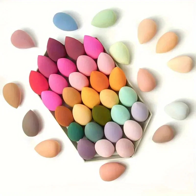 Ensemble d'éponges de maquillage 4/7/18 pièces, adaptées à l'application de poudre de crème BB liquide, œuf de maquillage sec et humide, bouffantes de poudre à double usage pour fille