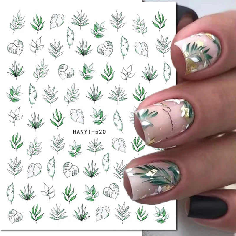 Autocollants 3D pour art des ongles , rose clair, violet, pétales de fleurs, décalcomanies pour décoration de manucure, salon de beauté, été