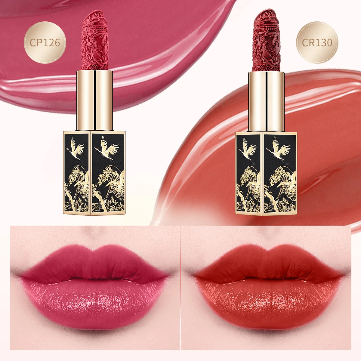 CATKIN-Rouge à lèvres 256 infusé de vitamine E, longue durée 24h, léger, doux et ultra hydratant, ensemble de 2 pièces