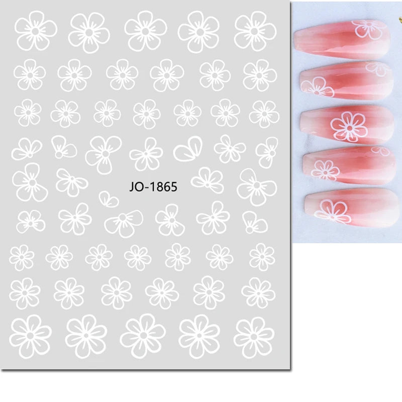 Autocollants 3D pour art des ongles , rose clair, violet, pétales de fleurs, décalcomanies pour décoration de manucure, salon de beauté, été