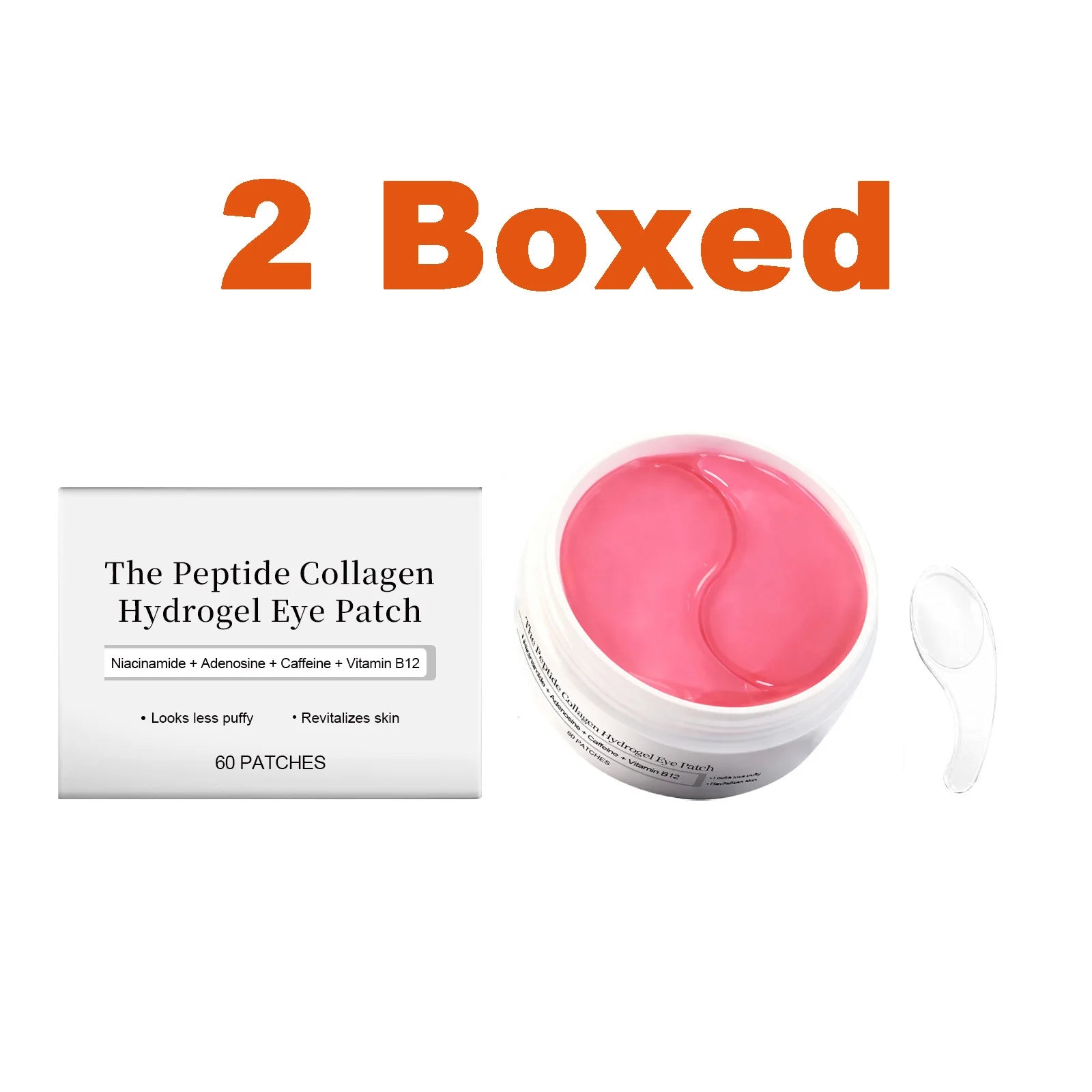 Patch pour les yeux en hydrogel de collagène peptidique Réduire les rides, les cernes avec le peptide de cuivre, la niacinamide, le gel hydratant raffermissant, coussinets pour les yeux
