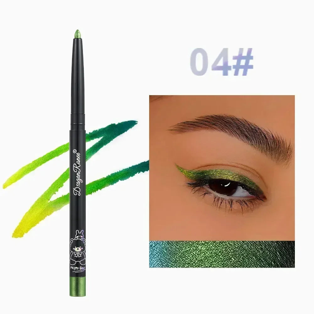Stylo à eyeliner multi-chromes, fard à paupières métallique brillant à paupières brillant couché ver à soie vert violet maquillage pigment paillettes Aurora eyeliner