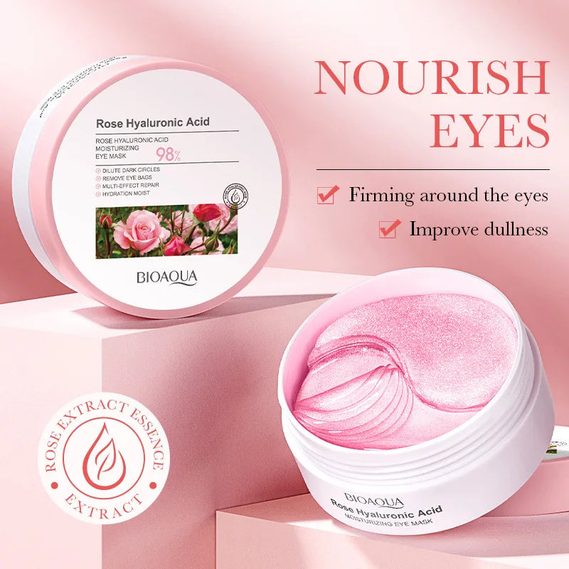 80pcs BIOAQUA Nicotinamide Collagène Masque pour les yeux Anti Cernes Blanchiment Anti-rides Patchs oculaires hydratants Anti-âge