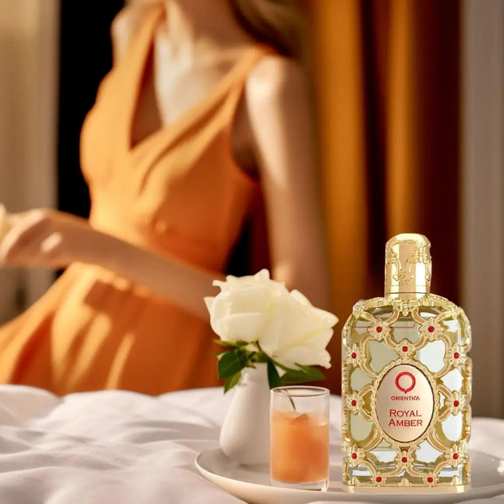 Parfum Royal Amber de Dubaï 100ml, parfum à la rose, parfum oriental longue durée en flacon de verre pour hommes et femmes