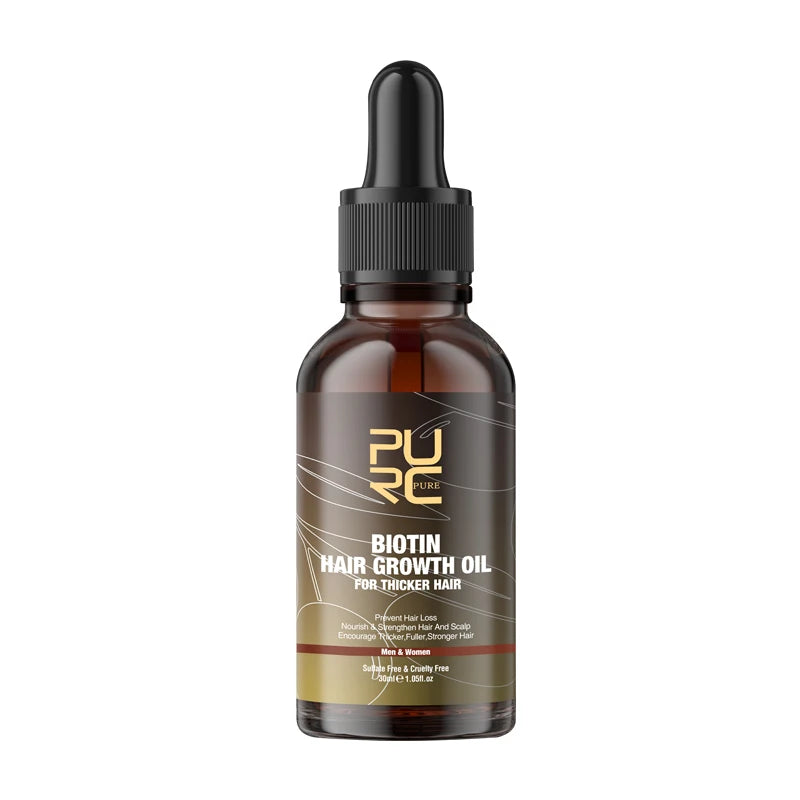 PURC biotine croissance des cheveux shampooing Anti perte de cheveux réparation endommagé frisottis huile d'argan traitement du cuir chevelu produits de soins capillaires