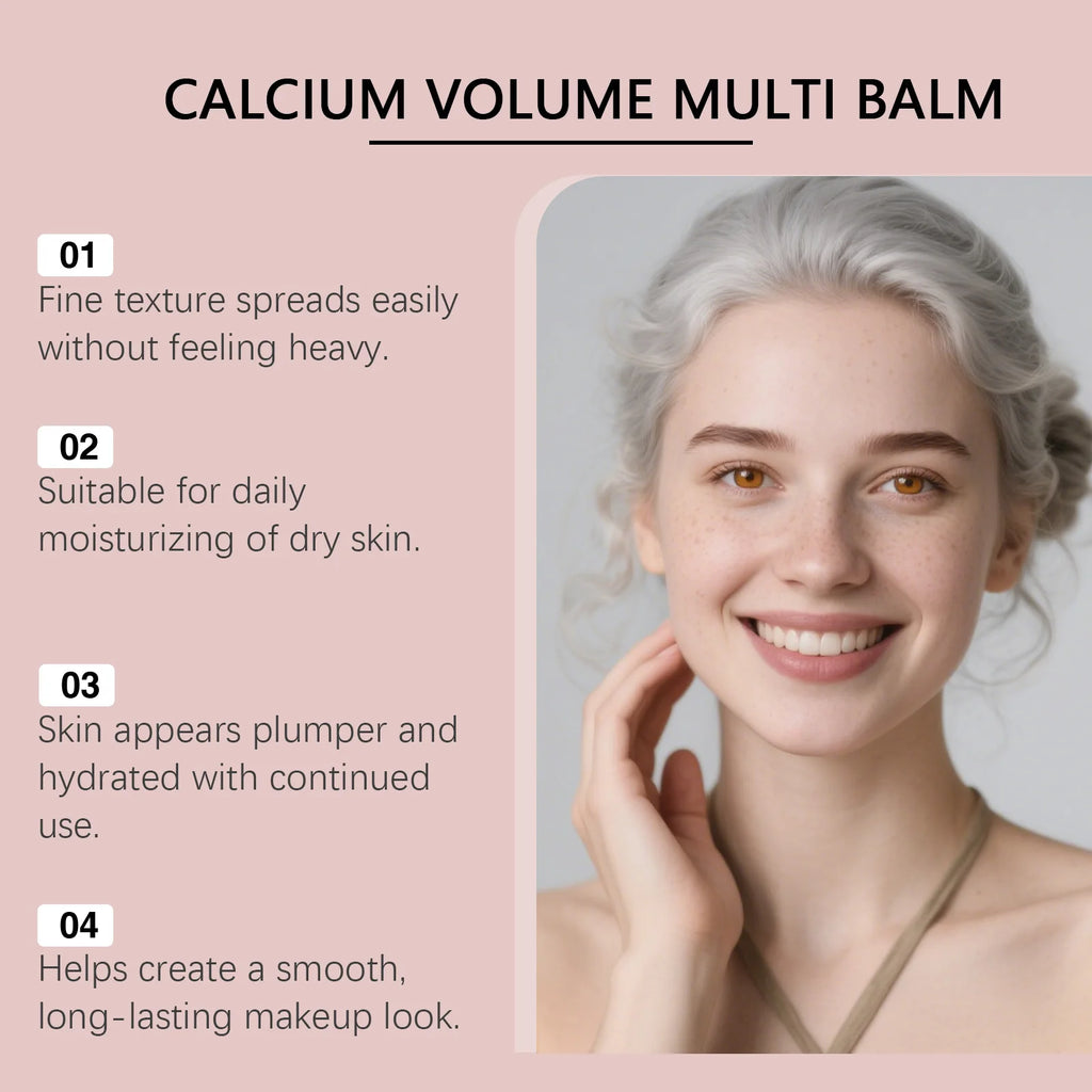 Baume Multi-Usages au Calcium Hydratant Anti-Âge Atténue les Rides Raffermissant Éclaircissant Nourrissant au Collagène Stick Hydratant