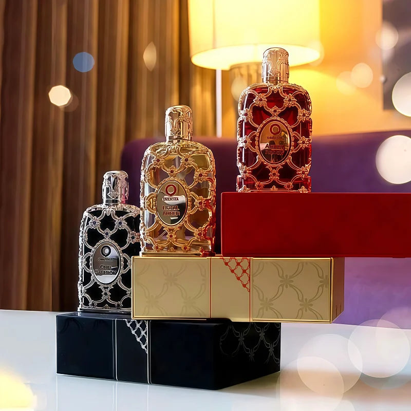 Parfum Royal Amber de Dubaï 100ml, parfum à la rose, parfum oriental longue durée en flacon de verre pour hommes et femmes