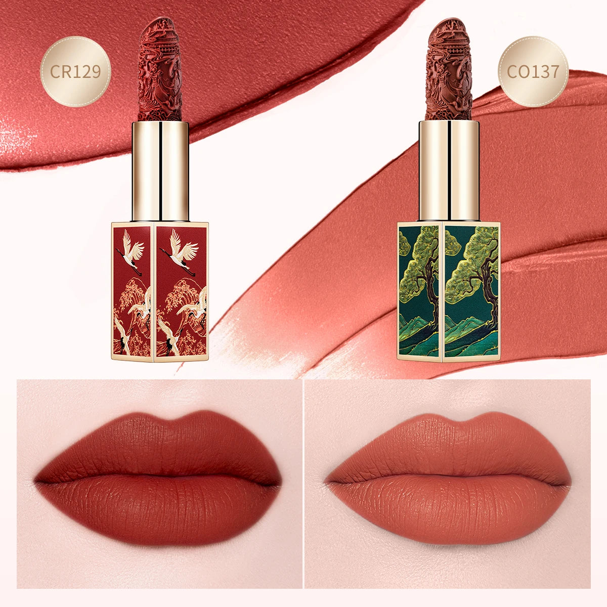 CATKIN-Rouge à lèvres 256 infusé de vitamine E, longue durée 24h, léger, doux et ultra hydratant, ensemble de 2 pièces
