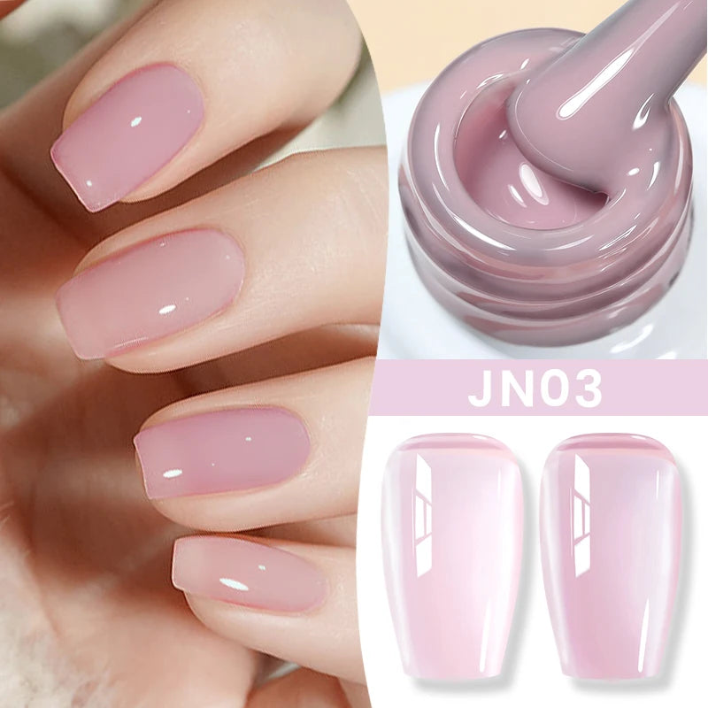 BORN PRETTYvernis à Ongles Gel, Semi Transparent, Soak Off UV LED, Vernis à Ongles Nude, N64.Gel Varjuvening,Art des ongles, 50 Couleurs, 10ml