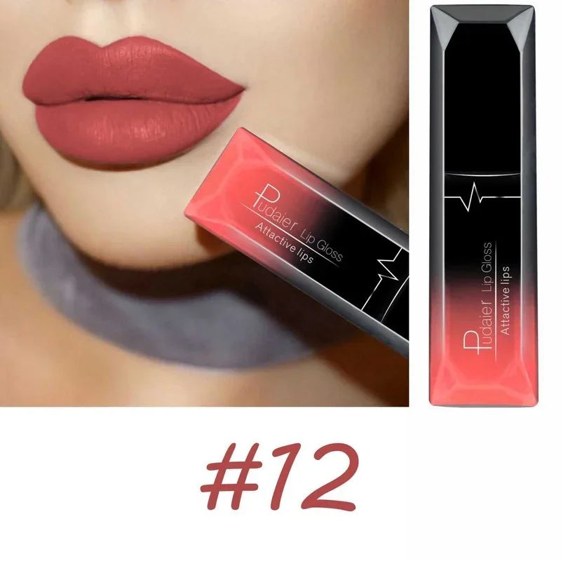 Rouge à lèvres liquide mat velours 17 couleurs, couleur de lèvres longue tenue imperméable, Texture lisse à haute teneur en pigments, maquillage pour tous les Types de peau