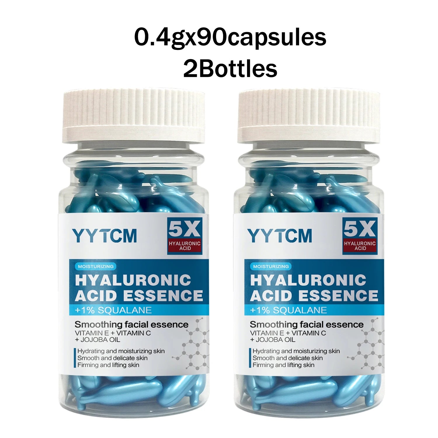 capsule hydratante profonde d'acide hyaluronique, essence cutanée hydratante et éclaircissante (0,4 g x 30 capsules)/sac -1 sac