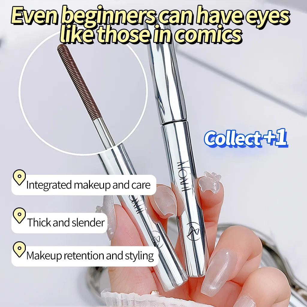 Crayon à sourcils longue durée Imperméable et résistant à la transpiration Sépare chaque cil Crayon à sourcils à tube d’acier épais et volumineux