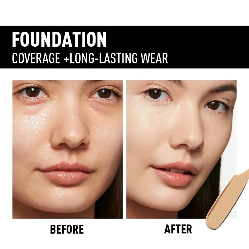 Fond de teint liquide pour le visage, haute couverture, imperméable et anti-transpiration, correcteur de maquillage, fond de teint liquide, 30ml