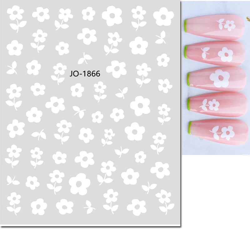 Autocollants 3D pour art des ongles , rose clair, violet, pétales de fleurs, décalcomanies pour décoration de manucure, salon de beauté, été