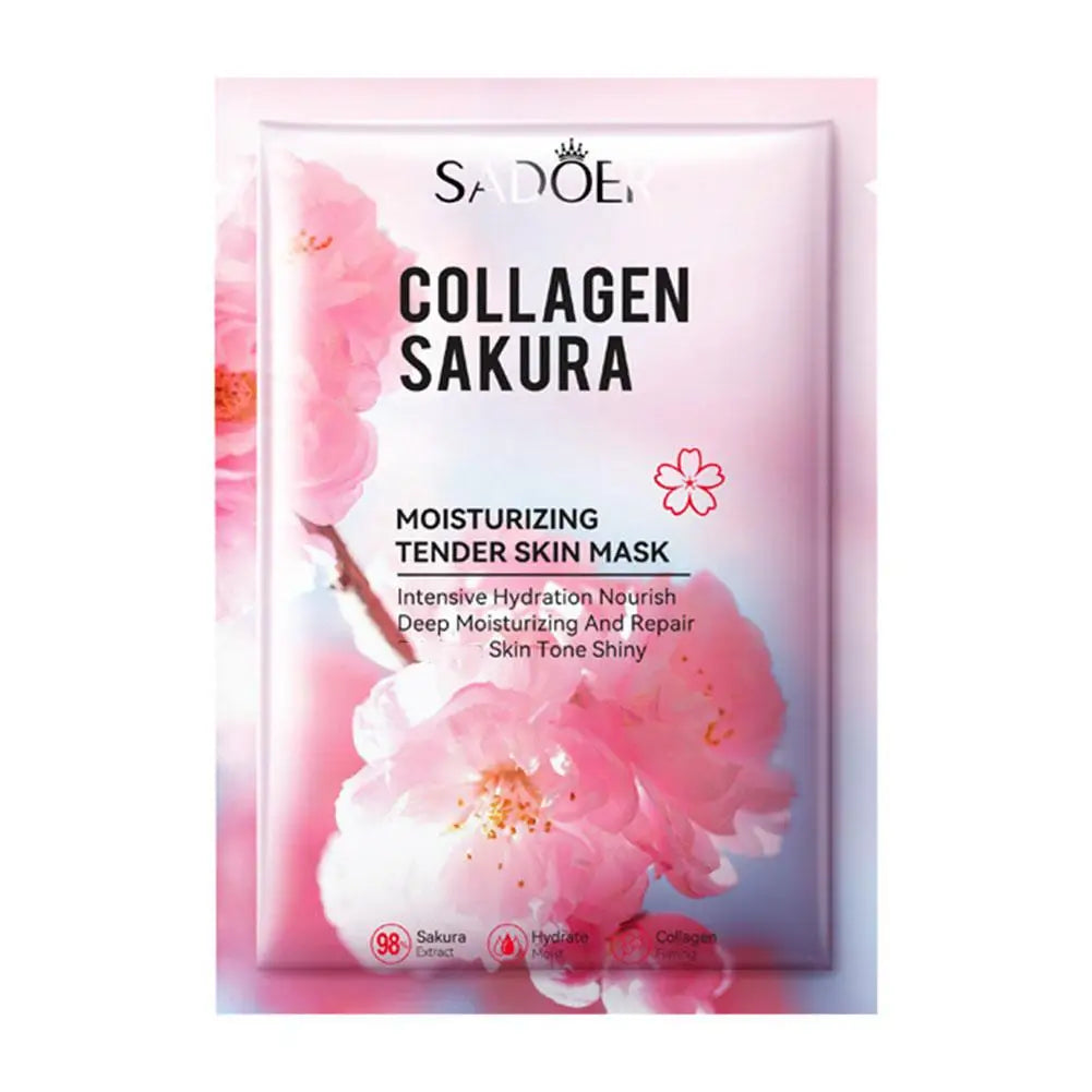 Sakura – masque Facial au collagène, hydratant, raffermissant, anti-rides, estompe les ridules, soins de beauté pour la peau, 1/3/5/10 pièces