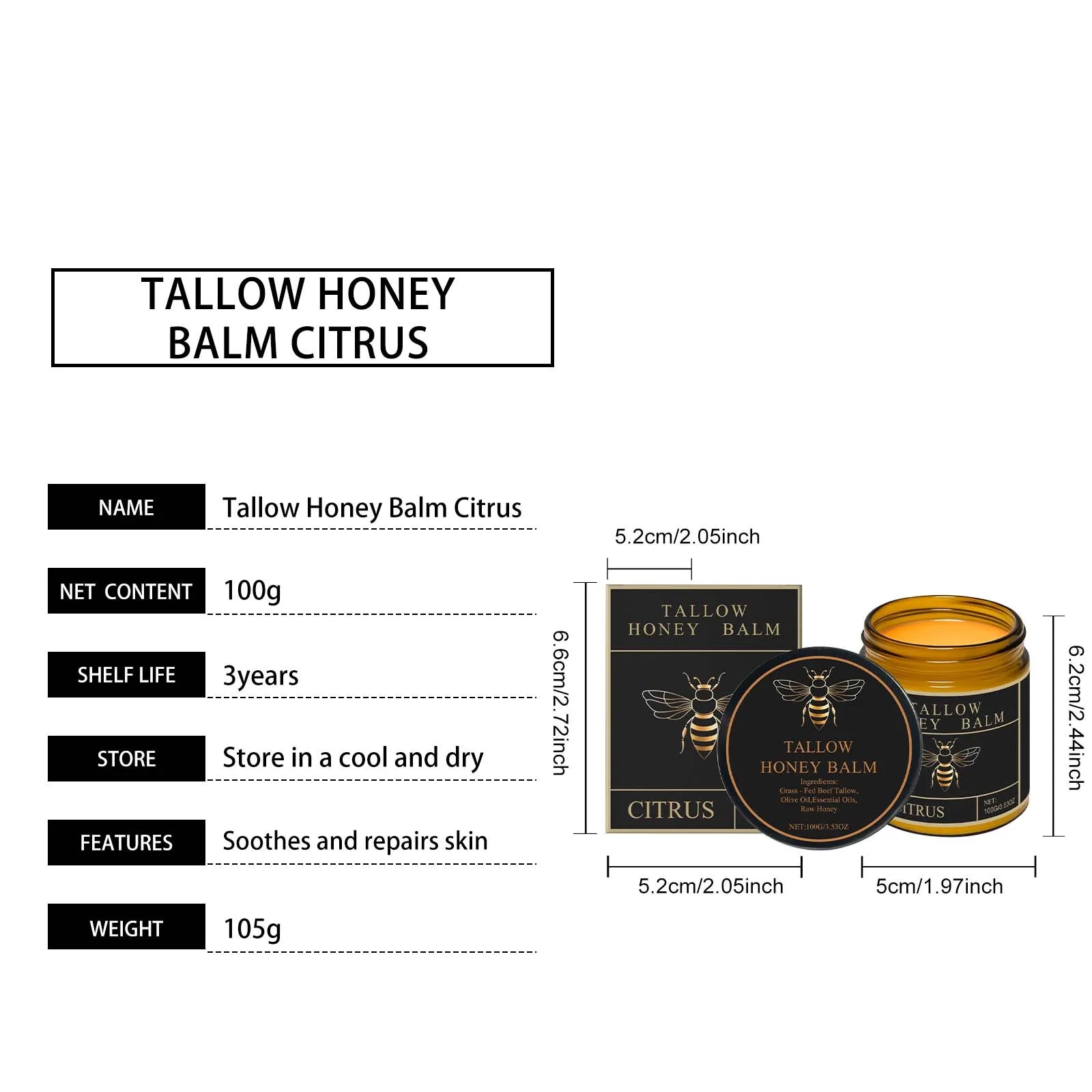 Crème au miel de suif Glow Hydratant pour la peau Améliorer l’élasticité Blanchiment doux Améliorer la matité Raffermissant Visage Corps Hydratant Lotion