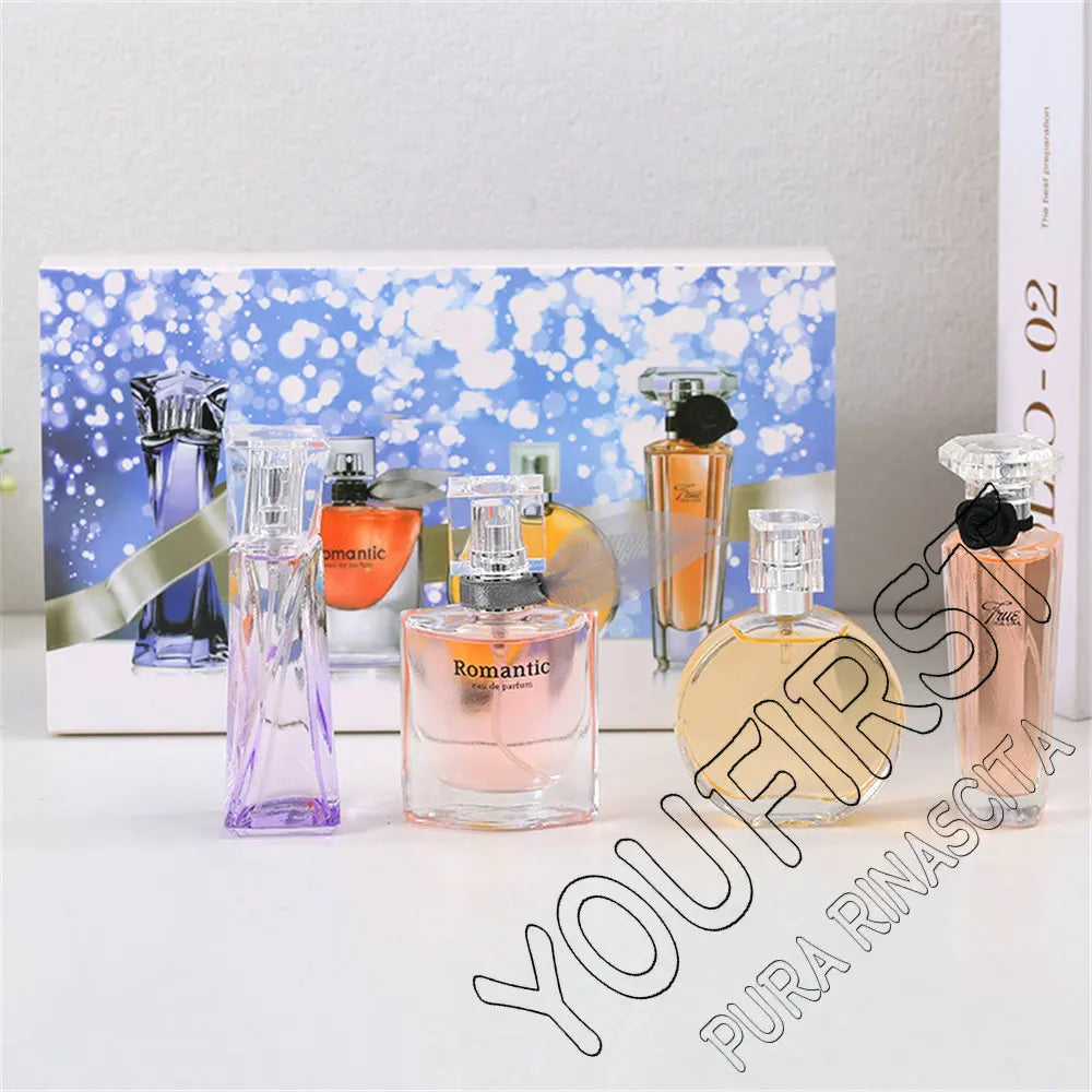 Parfum floral frais et naturel pour femme, nouilles phéromones de marque, coffret cadeau, haute qualité, 95ml, ensemble de 4 pièces