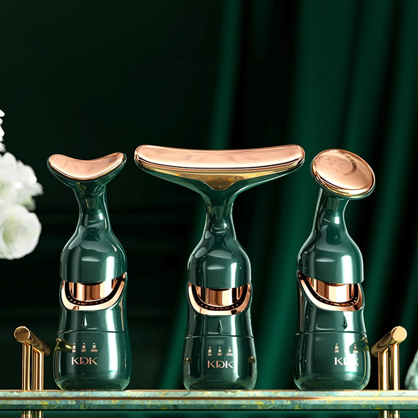 3 en 1 soins de la peau dispositif de levage raffermissant du visage cou Massage des yeux du visage plus mince Anti-âge soins de la peau outil de sculpture du visage