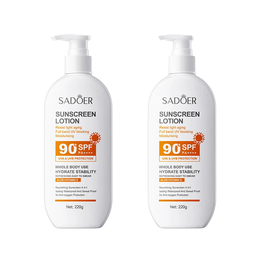 Lotion solaire pour le corps et le visage, Super 220g, petit format 50g, SPF 90 PA utilisation pour tout le corps