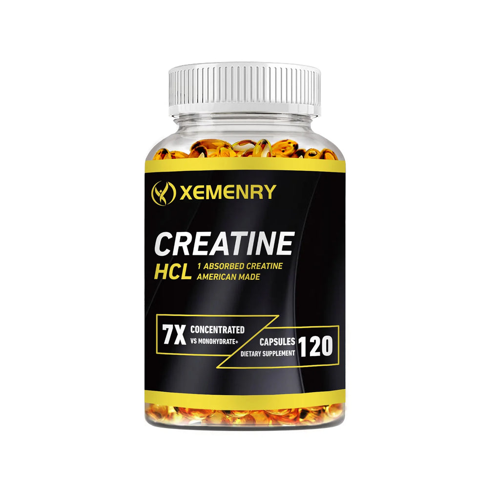 Creatine HCl - Améliore l'endurance énergétique et la masse musculaire, performances athlétiques améliorées - 120 gélules