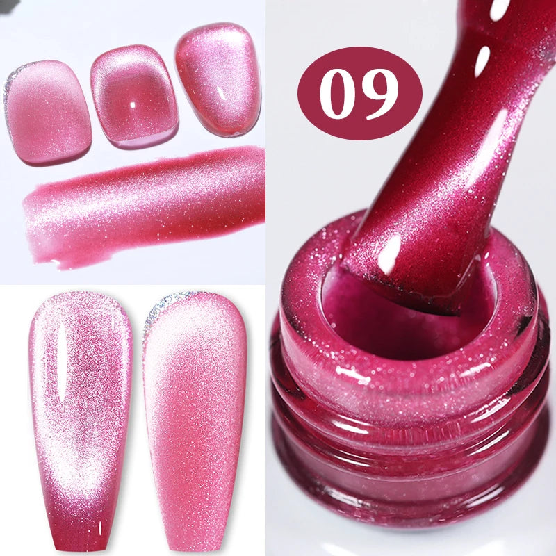 BORN PRETTY 10ml Gold Water Light Cat Magnetic Gel Polish Spaking Glitter Crystal Black Soak Off UV LED Vernis Manucure