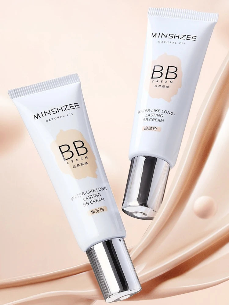BB crème Fond de teint liquide hydratant, imperméable, longue durée, couleur ivoire, base naturelle, correcteur, maquillage léger et non collant