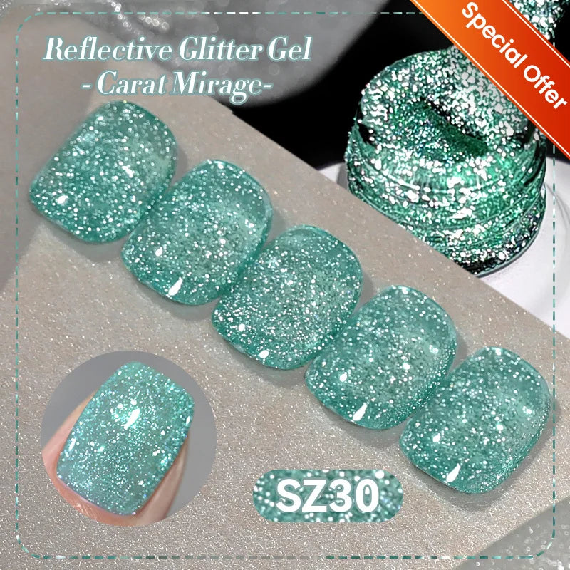 BORN PRETTY 10ml Gold Water Light Cat Magnetic Gel Polish Spaking Glitter Crystal Black Soak Off UV LED Vernis Manucure