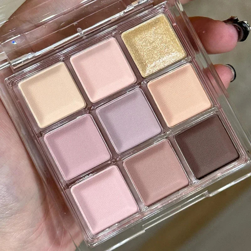 Ombre à paupières Noir Rouge Punk Fumé 9 Couleur Perle Froid Couleur Sombre Maquillage Ombre à Paupières Palette Durable Ombre à Paupières À Paillettes Imperméable