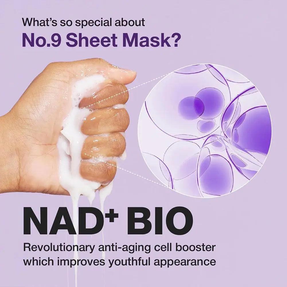 Numéro NO.9 NAD+ BIO Lifting Mask Essence Deep Repair Revitalisant Éclaircissement Adoucissement de la peau Créer un soin hydraté et radieux
