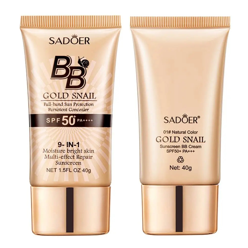 SADOER crème BB fond de teint correcteur crème d'isolation hydratante SPF50 + PA +++ 40g hydratant pour le visage