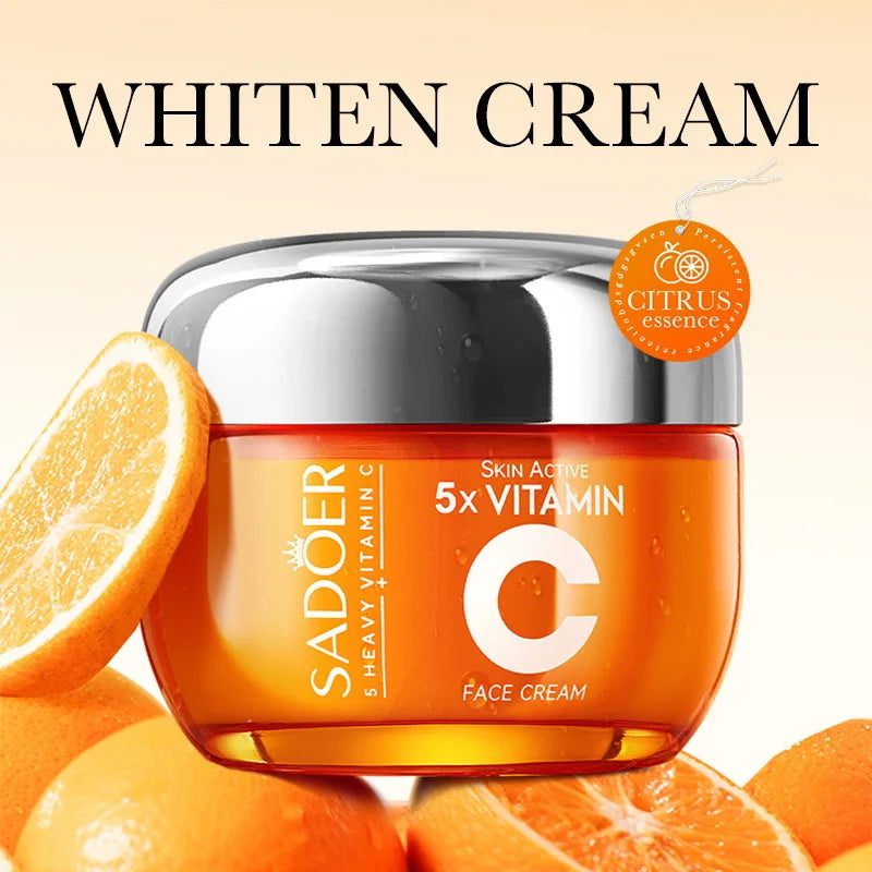 SADOER Crème pour le visage à la vitamine C Soins du visage Raffermissant Hydratant Éclaircissant Hydratant Crèmes pour le visage Beauté Visage Soins de la peau