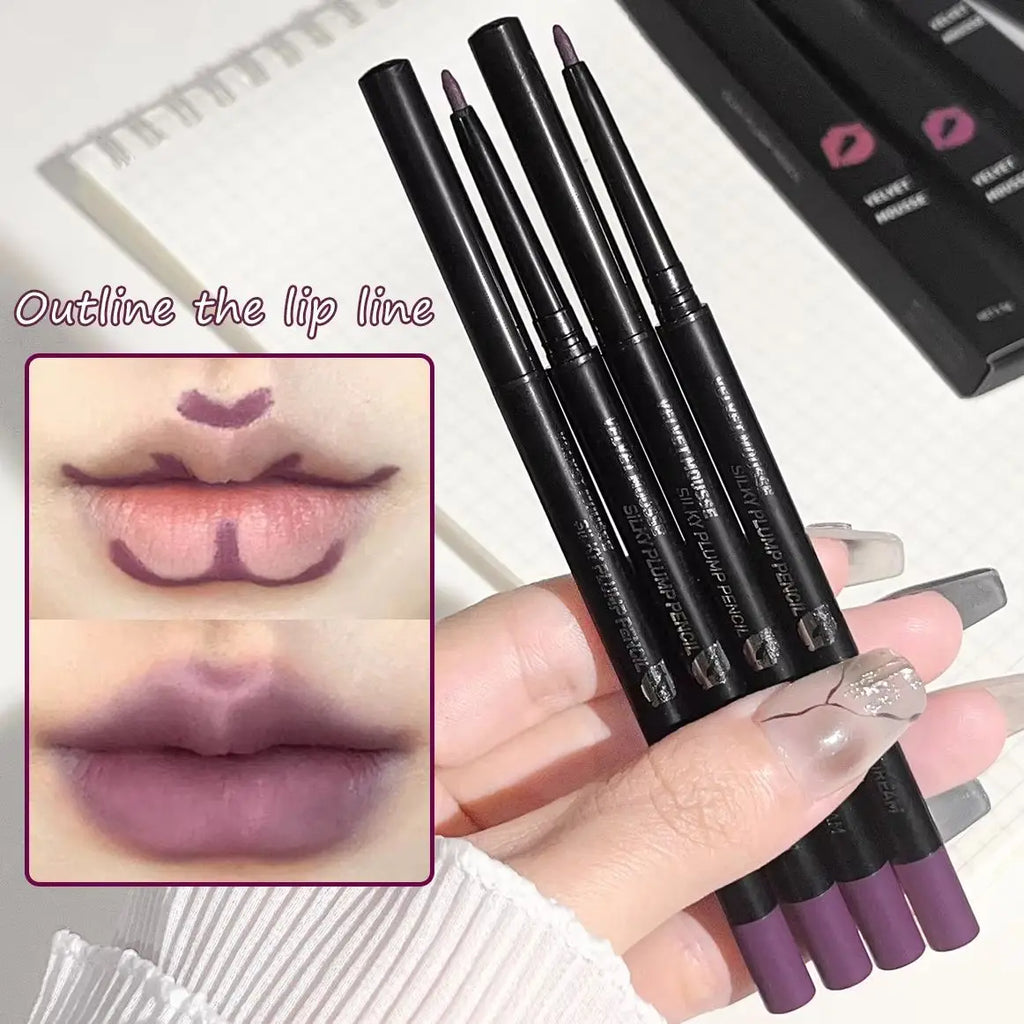 Crayon à lèvres coloré, pêche brun baie, tasse antiadhésive nude durable, rouge à lèvres tenant un crayon à lèvres de maquillage, couleur lisse trois dimensions