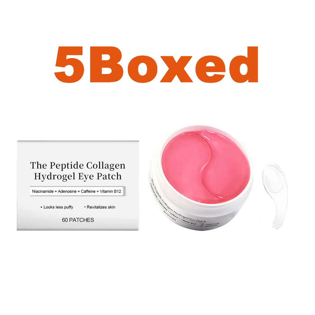 Patch pour les yeux en hydrogel de collagène peptidique Réduire les rides, les cernes avec le peptide de cuivre, la niacinamide, le gel hydratant raffermissant, coussinets pour les yeux