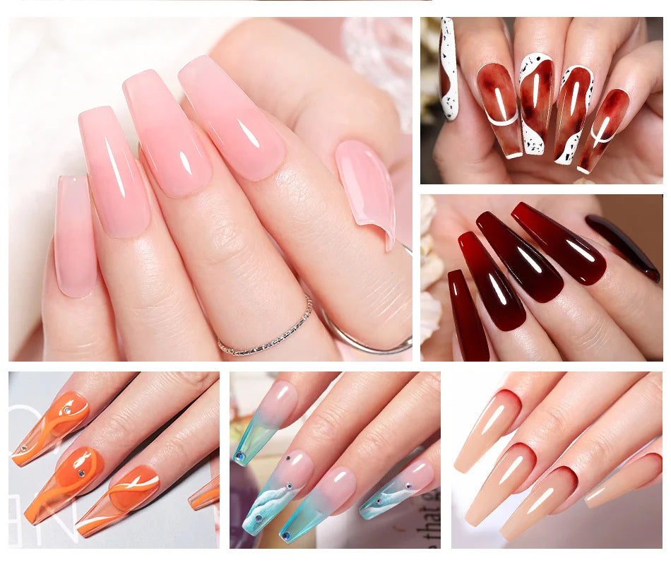 BORN PRETTYvernis à Ongles Gel, Semi Transparent, Soak Off UV LED, Vernis à Ongles Nude, N64.Gel Varjuvening,Art des ongles, 50 Couleurs, 10ml