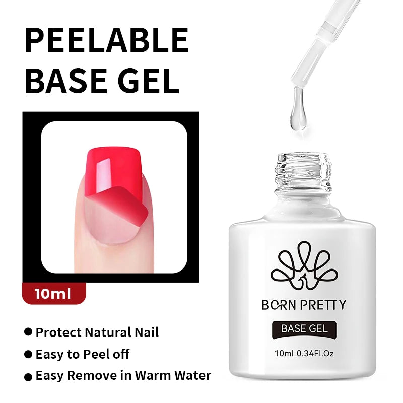 BORN PRETTYvernis à Ongles Gel, Semi Transparent, Soak Off UV LED, Vernis à Ongles Nude, N64.Gel Varjuvening,Art des ongles, 50 Couleurs, 10ml