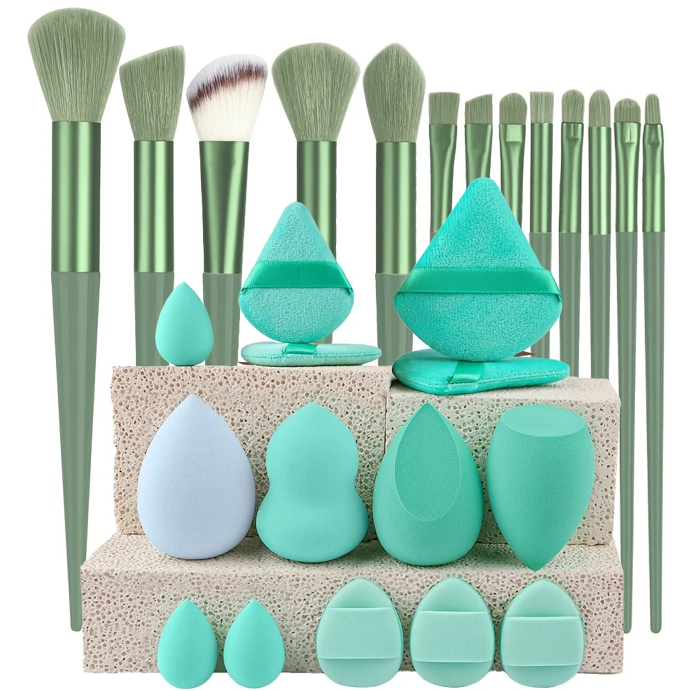 Pinceaux de maquillage 8-29 pièces Kit de maquillage professionnel femmes cosmétique pinceau à poudre douce fard à paupières fond de teint ensemble complet outil de beauté de voyage