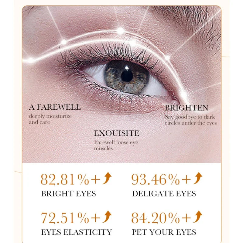 60pcs BIOAQUA Masque pour les yeux au collagène de riz blanc Anti-cernes Dissolvant de sacs pour les yeux Patchs hydratants pour les yeux Raffermis Soins de la peau