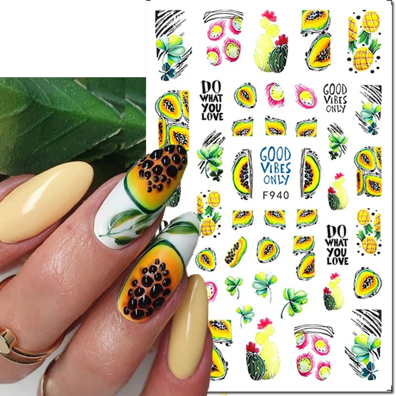 Autocollants 3D pour art des ongles , rose clair, violet, pétales de fleurs, décalcomanies pour décoration de manucure, salon de beauté, été