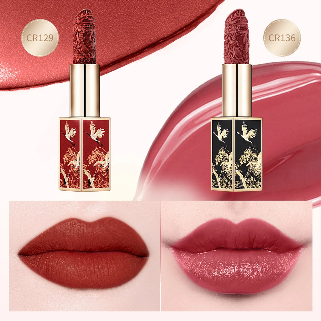 CATKIN-Rouge à lèvres 256 infusé de vitamine E, longue durée 24h, léger, doux et ultra hydratant, ensemble de 2 pièces